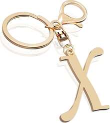 Cute Stainless Steel Gold Initial Letter Keychain For Women Girl, Charms For Key Handbag Backpack Bag, Personalized Gift - 黃金 - 查看 21