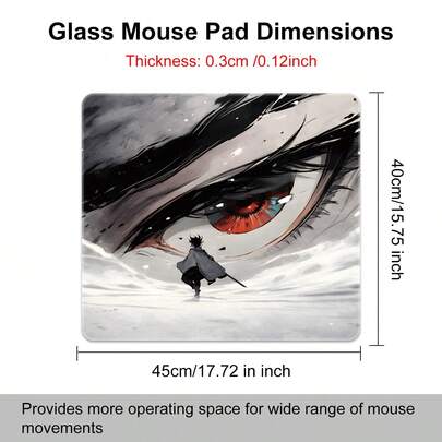 1pc Glass Mouse Pad - Snowy Landscape Panoramic, Fantasy Adventure, Hard Mouse Pad Suitable For Gaming, Smooth Control, Durable 3mm Thickness - Scratch-Resistant Nano Coating, Crystal Glass High-Precision High-Speed, Zero Friction