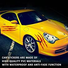 calcomanas de vinilo para coche, marcas de garra, calcomanas de marcas de garra, calcomanas de coche, rayas de vinilo para coches, deportivos, SUV, camioneta, ventana, motocicletas, etc. rojo - Rojo - Ver 3