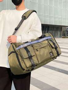 1 ba lô du lịch unisex - Túi thể thao đa năng dung tích lớn với ngăn đựng đồ ướt/khô, dây đeo vai ẩn và tay cầm kéo | Túi hành lý thời trang dành cho giới trẻ, có sẵn màu đen/vàng/xám/xanh nhạt | Phong cách thể thao hiện đại, phù hợp cho những chuyến đi ngắn và những cuộc phiêu lưu trong thành phố. Túi hành lý, túi du lịch, túi xách tay, túi qua đêm, dung tích lớn, bền chắc, túi du lịch, đồ dùng cần thiết cho chuyến đi biển, kỳ nghỉ, dành cho nam và nữ. - Nhiều màu - Xem 5