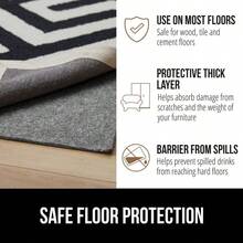 Almohadilla para Alfombra de Fieltro y Caucho Natural, 1 8 de Grosor, Acolchado Protector de 5x7 pies para alfombras Debajo de la Zona, Antideslizante Antideslizante - 0x5Rectangular18Grueso - Ver 4