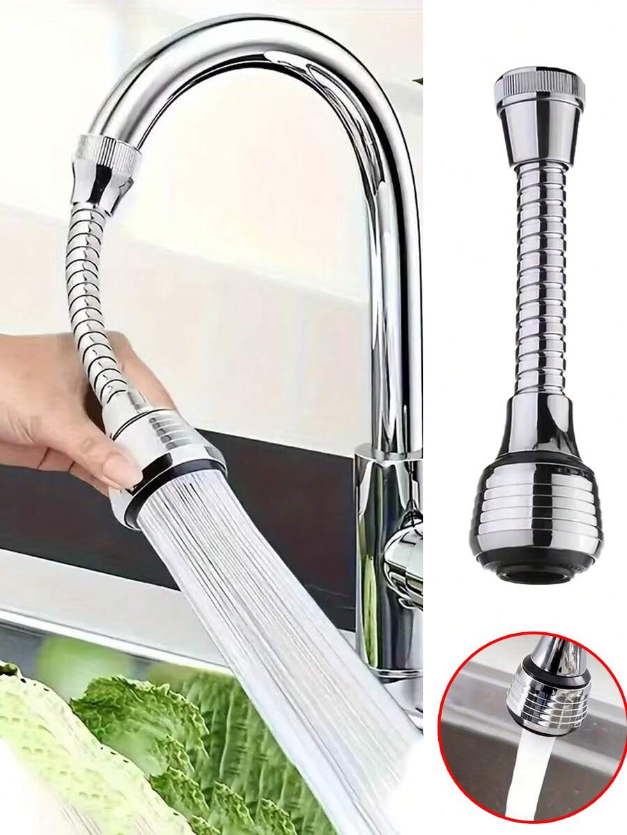 360° Rotating Faucet Extender, Kitchen Tool, 2 Modes, 360° Rotating Water-Saving High Pressure Faucet Extender, Suitable For Bathroom And Kitchen, High Pressure Adjustable 2 Modes Soft Shower And Strong Mist, Water-Saving Splash-Proof Design