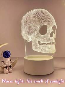 3D Skull LED Night Light - USB Powered, Suitable For Bedroom, Study, Gaming Party Decor, Gift - 夜燈 - 查看 9