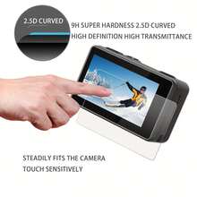 9片装（3片主屏幕保护膜+3片副屏幕保护膜+3片镜头膜），适用于Osmo Action 3/4系列，钢化玻璃材质，9H硬度，防刮花，无气泡，相机配件，屏幕保护膜 - 9pcs - 查看 4