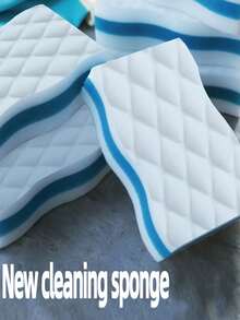 3/5/8片装专业高密度纳米海绵洗碗布，适用于厨房锅具清洁，三层滚轮纹理，耐磨，纳米技术，无需洗涤剂，也可作洗车海绵，高密度清洁纳米海绵 - 彩色 - 查看 2