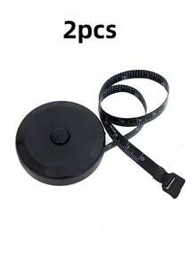 2卷可伸缩人体测量卷尺，60英寸（150厘米）- 英寸/厘米双刻度，带锁定销和按钮回缩功能，圆形设计，用于测量腰围、胸围和臀围，人体测量工具，符合人体工程学设计，经久耐用。