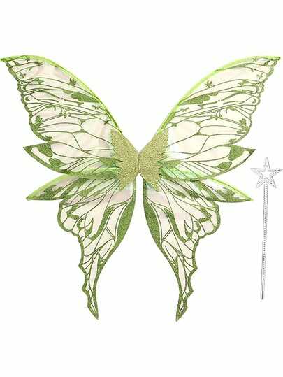 1pc New Holiday Party Halloween Makeup Prop Adult Costume Butterfly Wings, Fairy Wings, Carnival