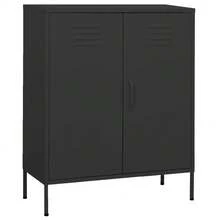 vidaXL Mobile da soggiorno Antracite 80x35x101,5 cm Acciaio - Grigio - Visualizzare 1