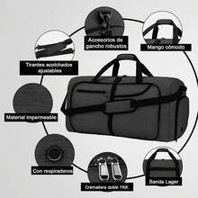 bolsas de viaje Plegable,Maleta Deportiva,maleta de viaje semana con compartimento para zapatos,bolsa hombre maletas deportiva mujer (65L) - 40 litros - Ver 7