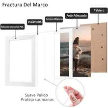 CYPNJuego de 5 marcos de fotos imágenes de exhibición marcos de fotos de galería de pared 12.7 x 17.78 cm (5x7 pulg -Blanco)Fashion - 225227639 - Ver 4