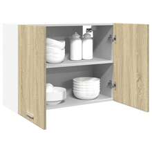 vidaXL Armario suspendido "Lyon" Chêne Sonoma 80 x 31 x 60 cm madera de ingeniería - Marrón - Ver 4