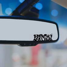 Eine Gruppe süßer Hund Rückspiegel Aufkleber - Rückspiegel Aufkleber, geeignet für Autos, Motorräder, LKWs, Handy, Computer - süße Aufkleber Festival Geschenke, Auto Dekoration Aufkleber - A - Übersicht 1