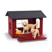 Schleich Farm World - 6pc Toy Dog Kennel Play Set With Golden Retrievers For . Farm Animal Toys For Boys And Girls. Fun Dog House And Puppy Figure For Screen-Free Play For Ages 3+ 42722lifelike - DogKennel - View 2
