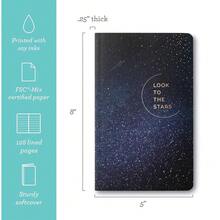 Softcover Journal - Look To The Stars – A Write Now Journal With 128 Lined Pages, 5"W X 8"H - LooktotheStarsBlue - View 3