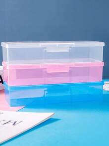1pc Nail Care Storage Box, Nail Tool Storage Box That Can Hold Nail Files, Pens And Sponges, Ultraviolet Gel Pen, Portable Nail Tools Rectangular Jewelry Storage Box, Transparent Plastic Box For Nail Accessories And Nail Decorations, Nail Patch Storage Container Bag - Multicolor - View 6