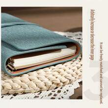 1 PC A6 Refillable Journal – PU Fabric-Grain Leather Cover, Delicate & Durable Water-Resistant Note-Taking Notebook/Diary. Portable & Slim For Travel, Ideal For Students, Professionals & Journal Enthusiasts – Excellent Gift For Daily Documentation. - Multicolor - View 8