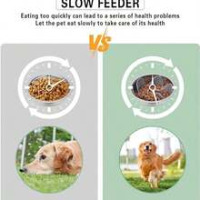 YEUSS Plato para Perro Alimentacin Lenta, Cuencos para Perros de Alimentacin Lenta, Comedero Lento de Silicona para Perros en Espiral con 36 Ventosas, Grado Alimenticio, Ajustable (Turbina) - turbina - Ver 7