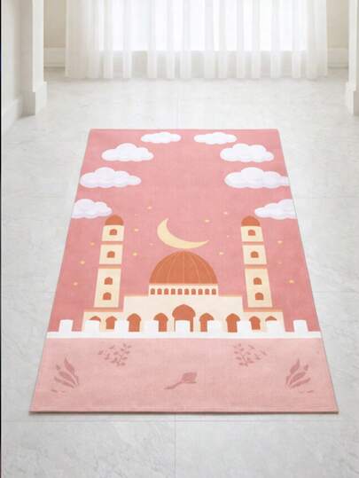 Hot-Selling Portable Children's Prayer Mat, With A Single Piece Size Of 18.89*38.59 Inches, Suitable For Pilgrimage, Foldable For Home Use, An Ideal Choice For Prayer, Suitable For Pilgrimage Activities, Usable Both Indoors And Outdoors, And Can Be Used In Study Rooms, Hallways, And During Ramadan.