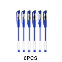 6-15pcs/Set European Standard Neutral Carbon Office Signature Pens, 0.5mm Bullet Tip, Red, Blue, Black, Student Stationery, Back To School Season - Multicolor - View 13