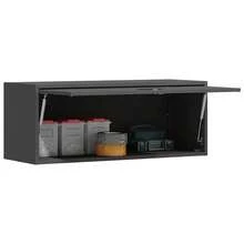 vidaXL Armoire murale pour garage Noir 90 x 33 x 35 cm - Noir - Voir 3