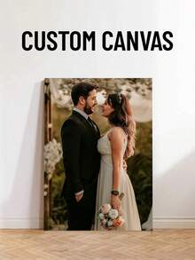 1pc Customized Canvas Wall Art, Mother's Day Gift, Wedding Memento, Father's Day Gift, Easter Decor, Commemorative Gift, Valentine's Day, Room Decor, Custom Photo, Best Friend Gift, Family Gift, Birthday Gift, Aesthetic Home - Multicolor - View 4