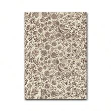 1幅乡村复古花卉墙画，米色和浅棕色，农舍风格装饰，古董花卉图案海报，柔和的大地色调，家居装饰客厅，墙面装饰，无框 - 彩色 - 查看 8