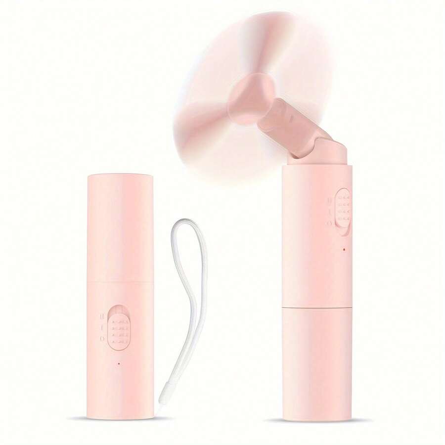 Ventilador portátil mini, carga USB, velocidad de viento ajustable de 3 velocidades, ventilador personal plegable de mano para pestañas, adecuado para niñas, damas, viajes, actividades al aire libre