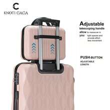 New 4-Piece Multifunctional, Large-Capacity Women's Backpack, Perfect For Business Trips And Travel - 2703 Black Backpack + 14/20-inch Leaf Embossed Trolley Case - View 10