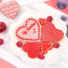 5PCS Stainless Steel Heart Shape Cookie Cutter Biscuits Cutters Cake Mould Decorating Baking Pan Tin DIY Cake Mould Kitchen Supplies - 預設 - 查看 5