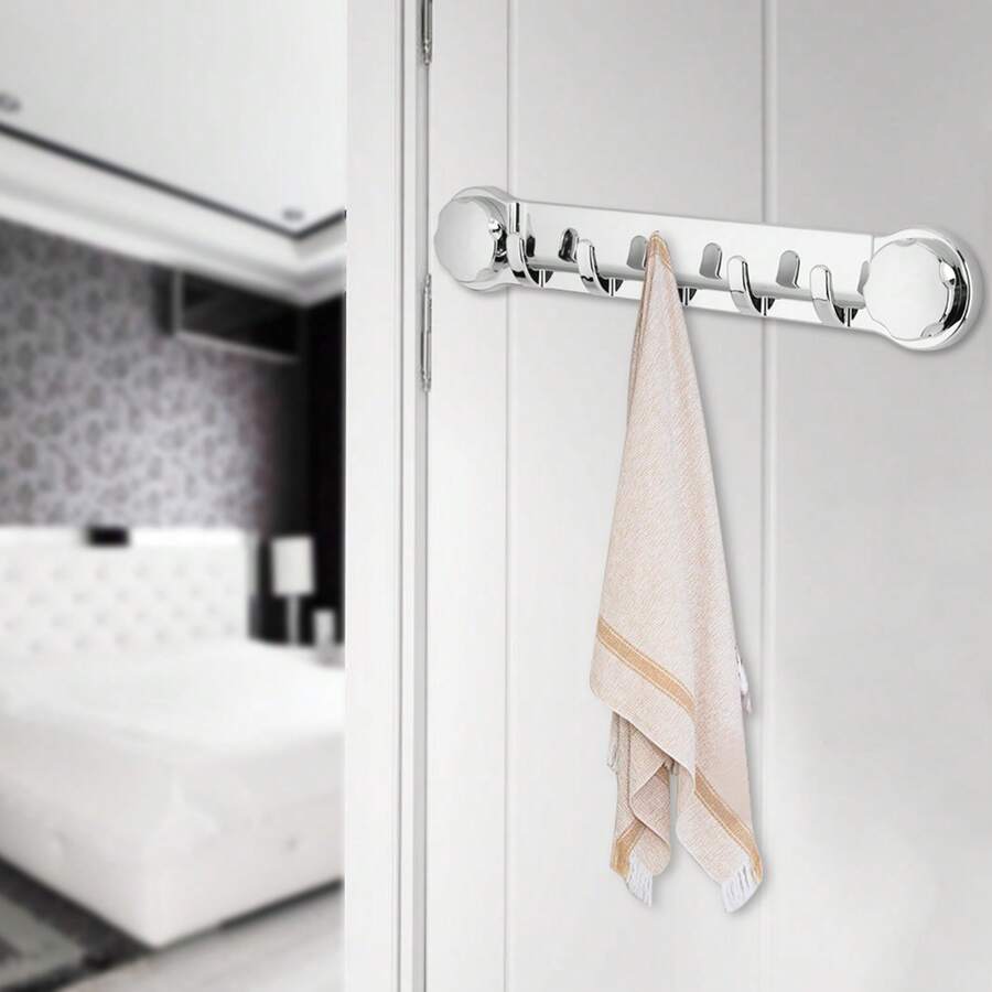 Multifunctional Plastic Towel Rack With Suction Cups: The Perfect Hook For The Bathroom And Kitchen.