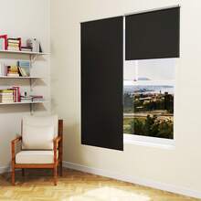 Thermal Blackout Roller Blind, Clip-On Mounting, No Drilling Required, Thermal Blackout Roller Blind With Clips, Privacy Blind, Side-Mounted Roller Blind With Clips For Windows And Doors, Anthracite/Grey/White - 黑色 - 查看 3