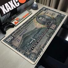 Money 100 Dollar Mouse Pad Gaming Mats Xxl Mousepad Speed Computer Tables Table Mat Deskpad Playmat Gamer Cabinet Deskmat Kawaii - ĐEN-2 - Xem 11