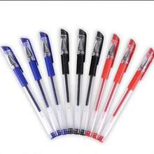 6-15pcs/Set European Standard Neutral Carbon Office Signature Pens, 0.5mm Bullet Tip, Red, Blue, Black, Student Stationery, Back To School Season - Multicolor - View 3