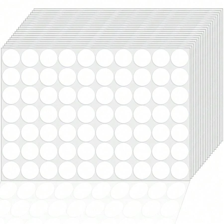 700 PCS Dot Stickers White 1 Inch Round Color Coding Labels Polka Circle Dot Label Sticker For Office,Classroom,Papers Etc - Màu trắng/700 cái - Xem 1