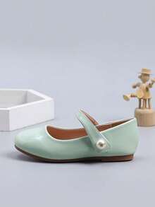 1 Pair Sweet Girls' Flat Children Shoes, Suitable For Spring/Summer - Mint Green - View 6