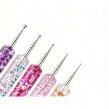 5pcs 2 Way Dotting Pen Tool Nail Art Tip Dot Paint Manicure Kit, For Embossing Pattern Clay Sculpting Nail Art - 5 cái - Xem 4