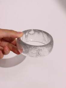 1 chiếc vòng tay tròn bóng bẩy hình học bất đối xứng, kiểu dáng tối giản, thích hợp cho mùa hè. - Nhiều màu - Xem 17