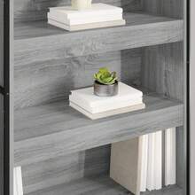vidaXL Biblioteca 2 unidades gris Sonoma 80 x 30 x 155 cm - Gris - Ver 4