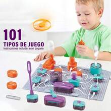 Kits de Ciencia para Nios, Juego de Circuitos Electrnicos DIY con 45 Bloques de Circuitos, 101 Experimentos para Aprender sobre Electricidad, Juguetes Educativos Stem - EdicinClsica - Ver 5