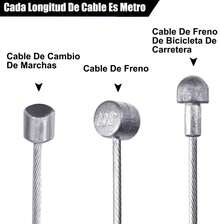Kit de cable de freno y cambio de bicicleta, kit de cable de freno y cambio de bicicleta universal adecuado para bicicletas de montaña y bicicletas de carretera, piezas de bicicleta y accesorios de reparación. - Negro - Ver 4
