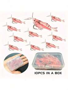 10/30pcs Bionic Shrimp Fishing Lures, Bionic Bait With Hook, Soft Shrimp, Fishing Shrimp Lures - Multicolor - View 13