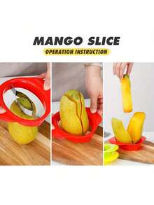 Easy Grip Mango Slicer - Creative Kitchen Gadget For Perfect Cuts, Plastic Mango Slicer With Multiple Color Options, Great For Peeling And Core Removing, Fruit Slicer - Multicolor - View 6