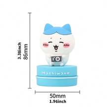 Miniso 千川系列8件套3D印章摆件，软橡胶材质，8件套，设计精细，兼具装饰和印章功能，适合桌面摆放，可爱卡通装饰（1件） - 淺藍色 - 查看 9