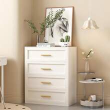 Metal Drawer Storage Cabinets, Bedroom Dressing Tables, Modern Wardrobe Dressing Tables With 4 Drawers, File Cabinet Storage Boxes, For Offices, Homes, And Bedrooms, Drawer-Style Dressing Tables And Wardrobes. - trắng - Xem 5