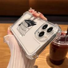 Attacks Anime On Titans Hot Cool Phone Case Clear For  17 16 14 15 11 12 13 Pro Max 16E Plus 17 Air Soft Shockproof Coverfunda Para  17 Pro Forros Para  Cheap  17 Case Valentine's Day - 混合顏色2 - 查看 8