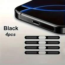 4pcs Ultra-Thin Metal Anti-Dust Sticker Set Compatible With IPhone 16/15/14/13/12 Series (4pcs/Set), Designed For Phone Speaker, Earpiece Anti-Dust Sticker To Prevent Dust Entry!