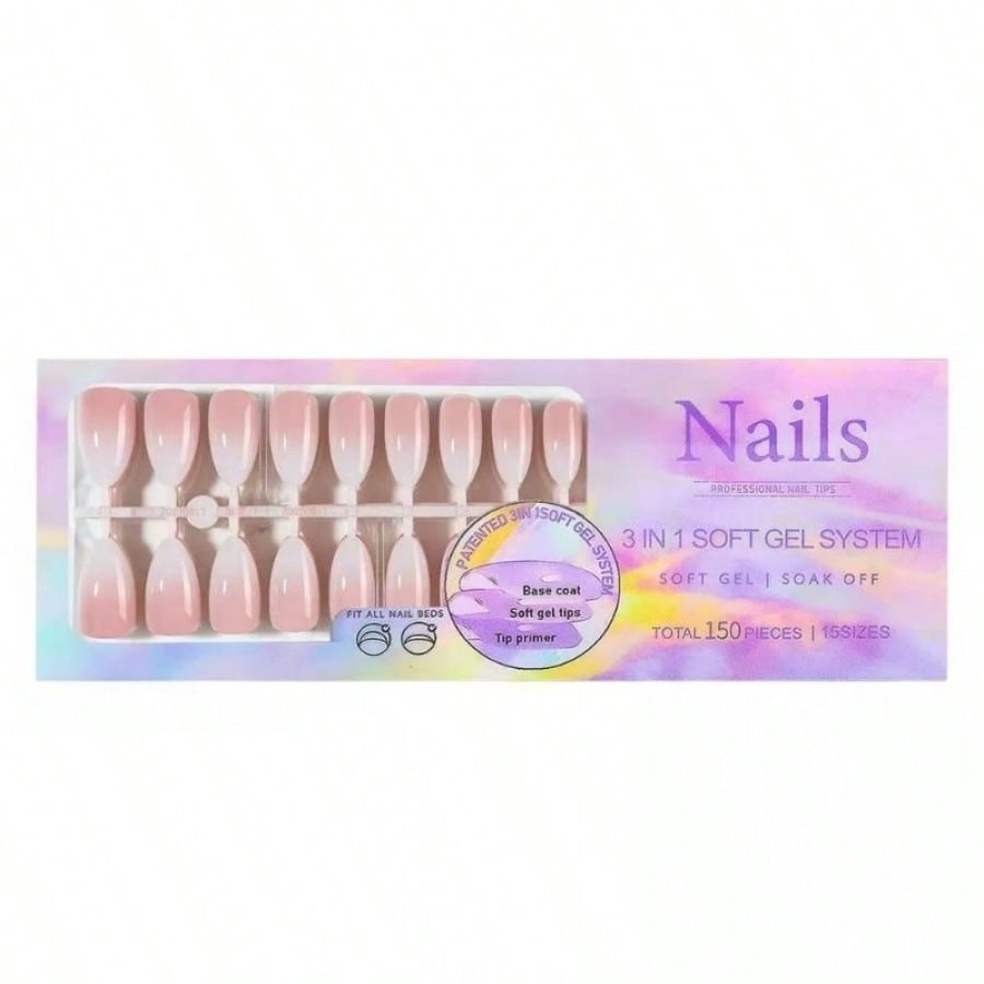 Uñas Postizas Degradado Almendra