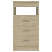 vidaXL Schubladenschrank Sonoma Eiche 40x50x76 cm Holzwerkstoff - Braun - Übersicht 4