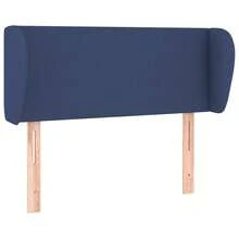 vidaXL Tête de lit avec oreilles Bleu 83x23x78/88 cm tissu - Bleu azur - Voir 2