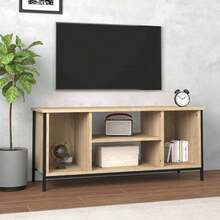 vidaXL Mueble TV chêne sonoma 102x35x45 cm wood engineering - Marrón - Ver 1